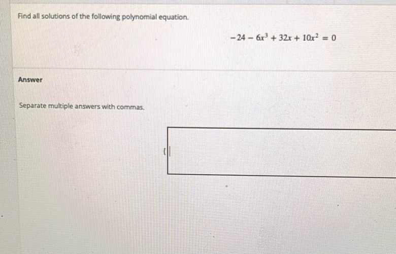 img of Find all solutions of the following polynomial equation....