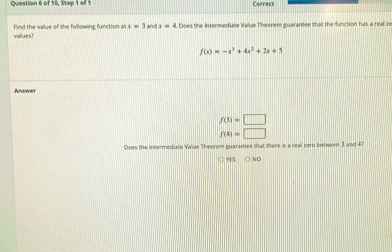 img of Find the value of the following function at \( x = 3 \)...