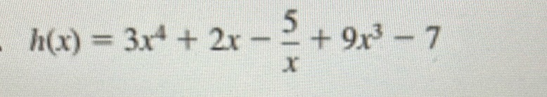 img of The image contains a mathematical function:  \[ h(x) =...