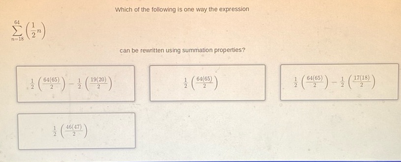 img of Which of the following is one way the expression  \[...