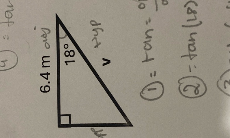 img of The image shows a right-angled triangle with the following...