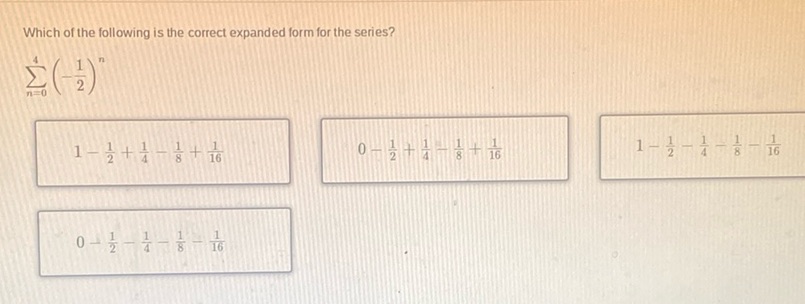 img of Which of the following is the correct expanded form for the...