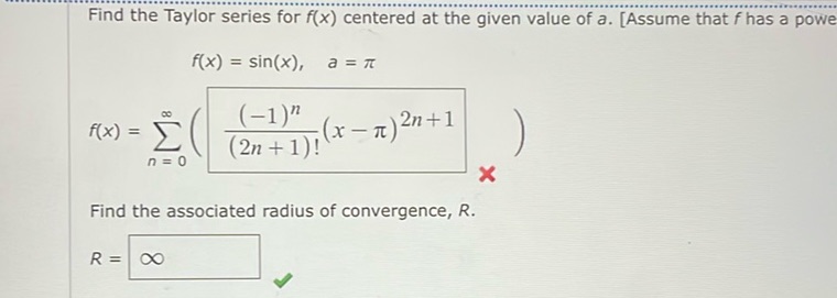 img of Find the Taylor series for \( f(x) \) centered at the...