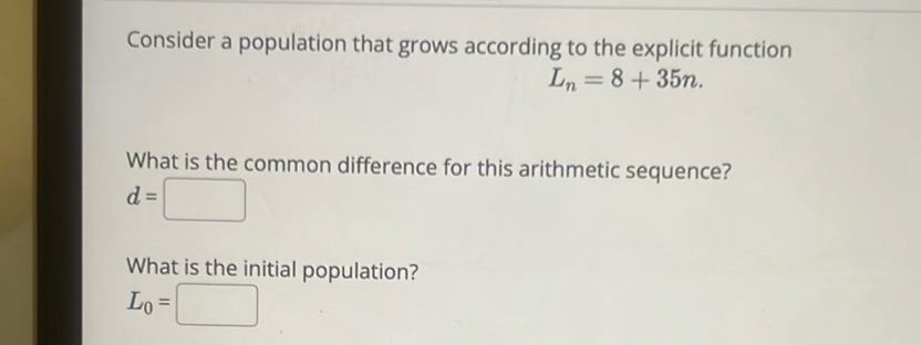 img of Consider a population that grows according to the explicit...